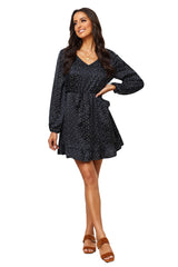 Robe en mousseline noire