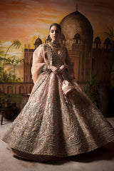 Iris Pink Hand Tissue Ready to Wear lehenga Choli