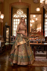 Green Silk Sparkle Lehenga Choli