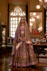 Lavender Silk Sparkle Lehenga Choli