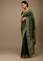 Green Banarasi Art Silk Woven Saree