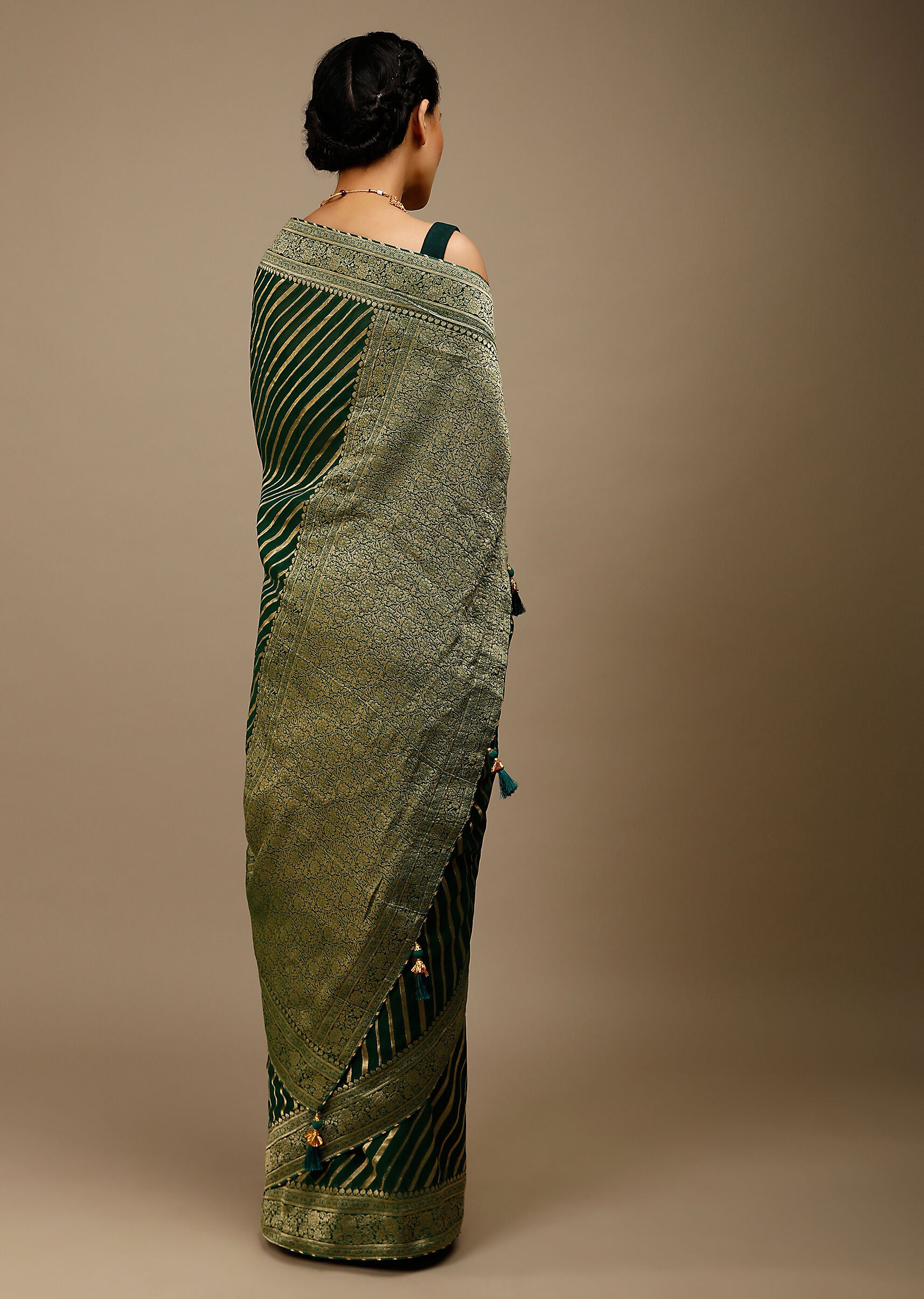 Green Banarasi Art Silk Woven Saree