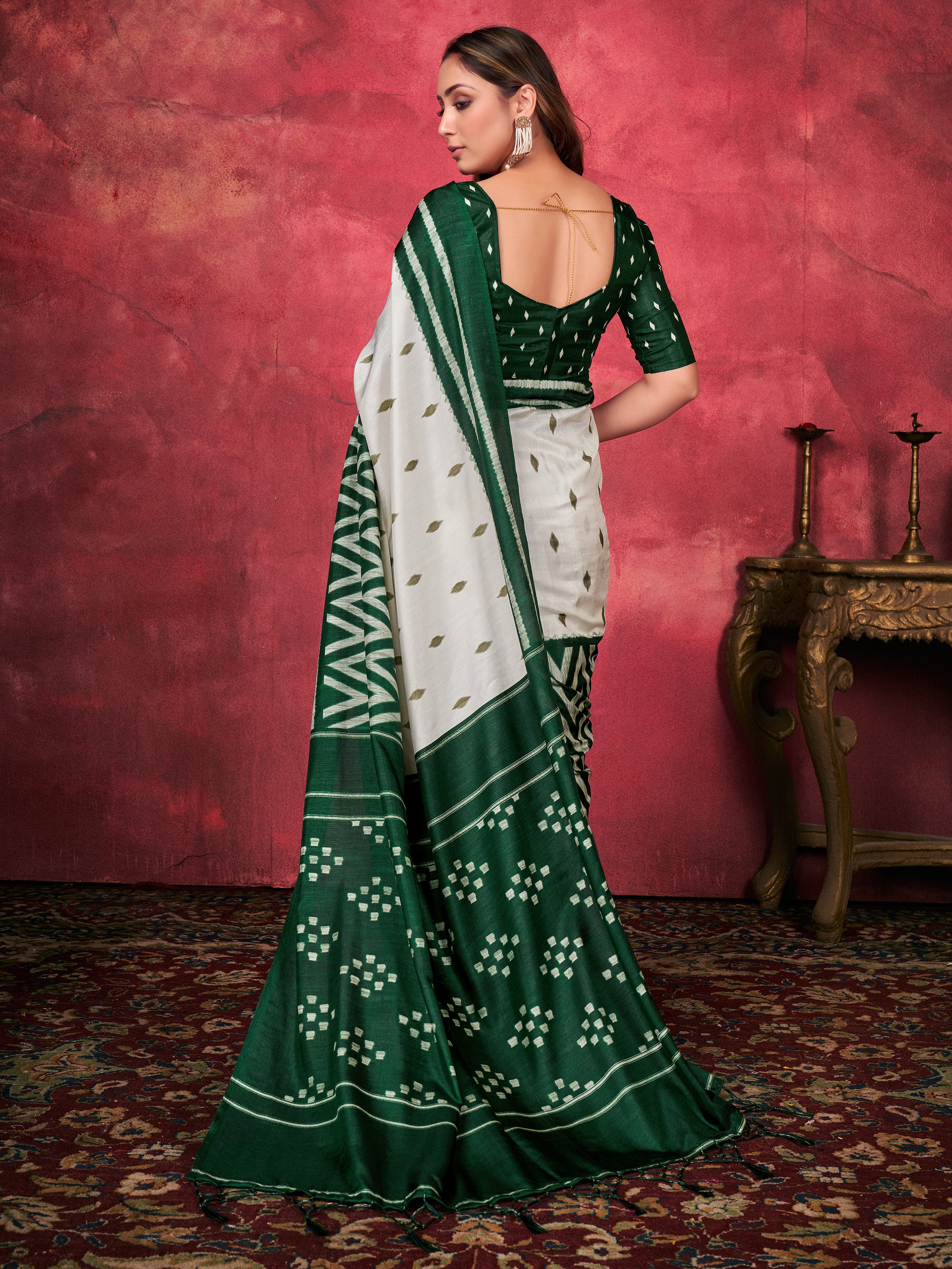 Green Mysore Art Silk Printed Saree