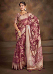 Purple Moss Brasso Saree