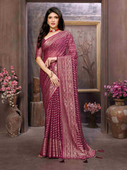 Wine Moss Brasso Saree