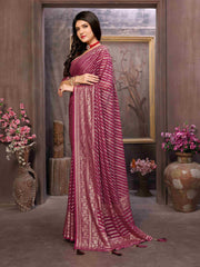 Wine Moss Brasso Saree