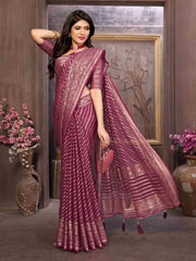 Wine Moss Brasso Saree