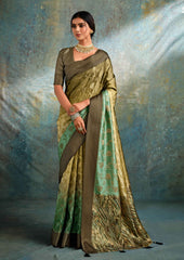 Sandy Brown Jacquard Woven Saree