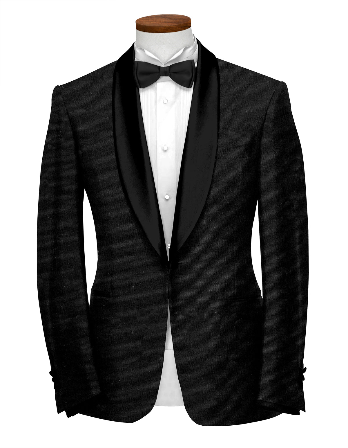 Black Men's Party Texture Suit Jacket Slim Fit Blazer