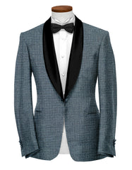 Bright Grey Men's Party Checks Suit Jacket Slim Fit Blazer