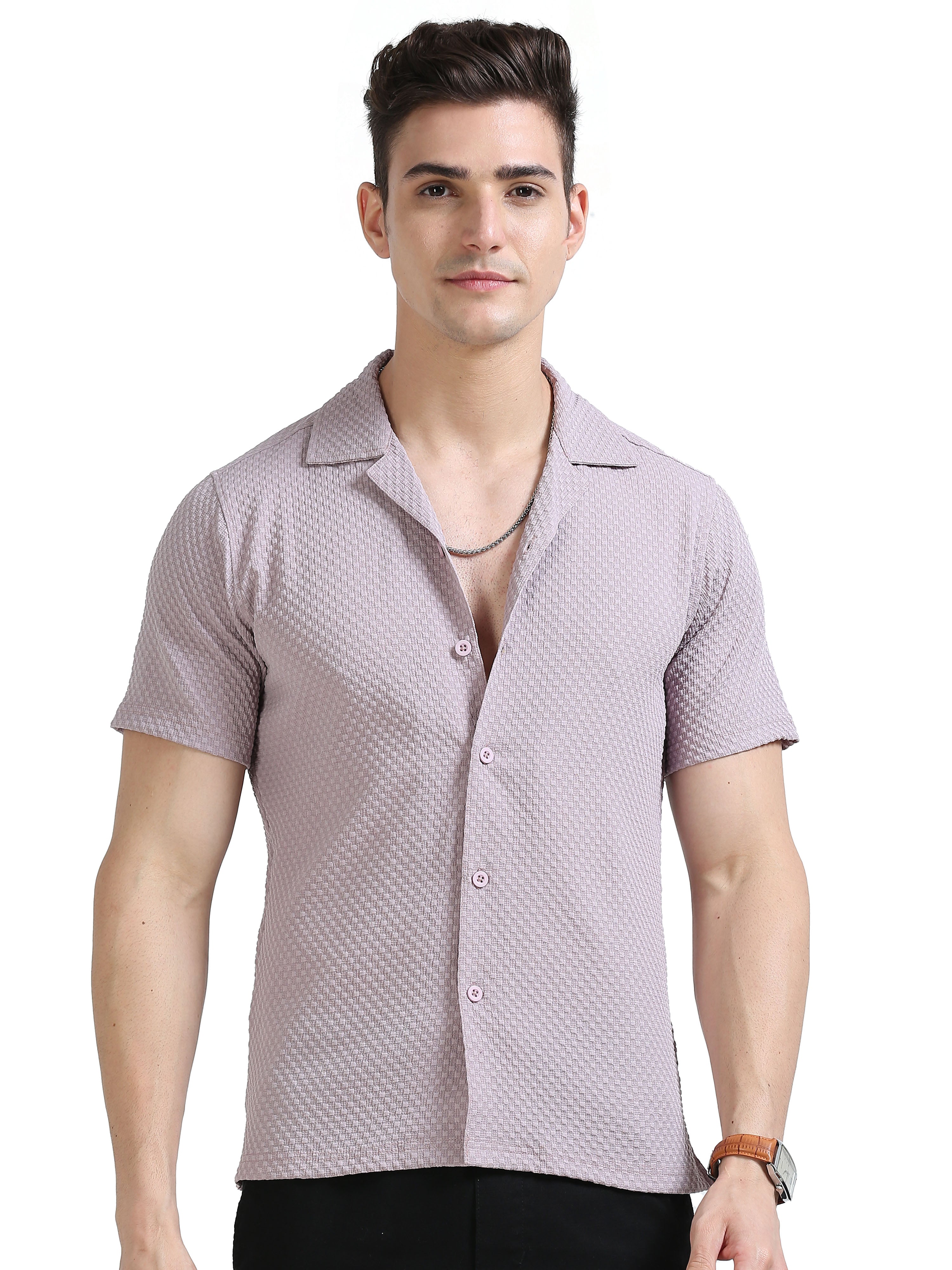 Purple Popcorn Half Sleeves Regular Shirt