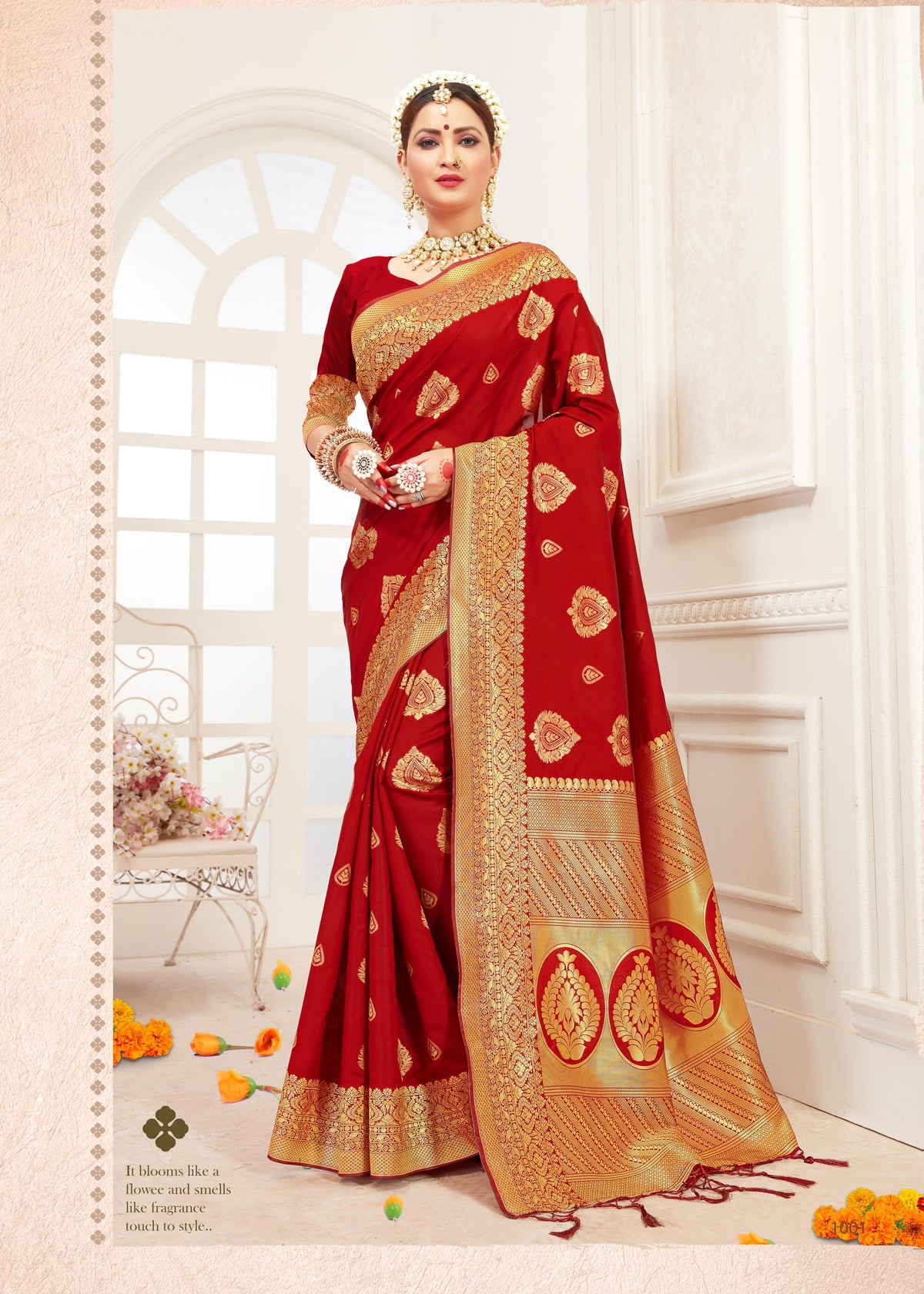 Red Banarasi Art Silk Woven Saree