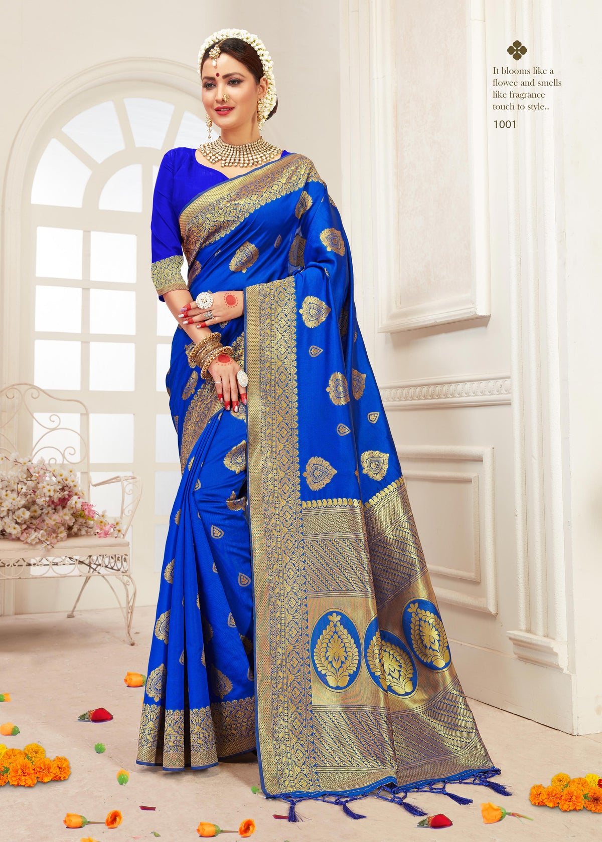 Saree Blue Banarasi Art Silk Woven Saree