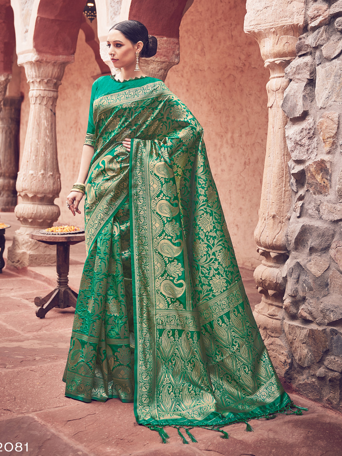 Green  Banarasi Art Silk Woven Saree