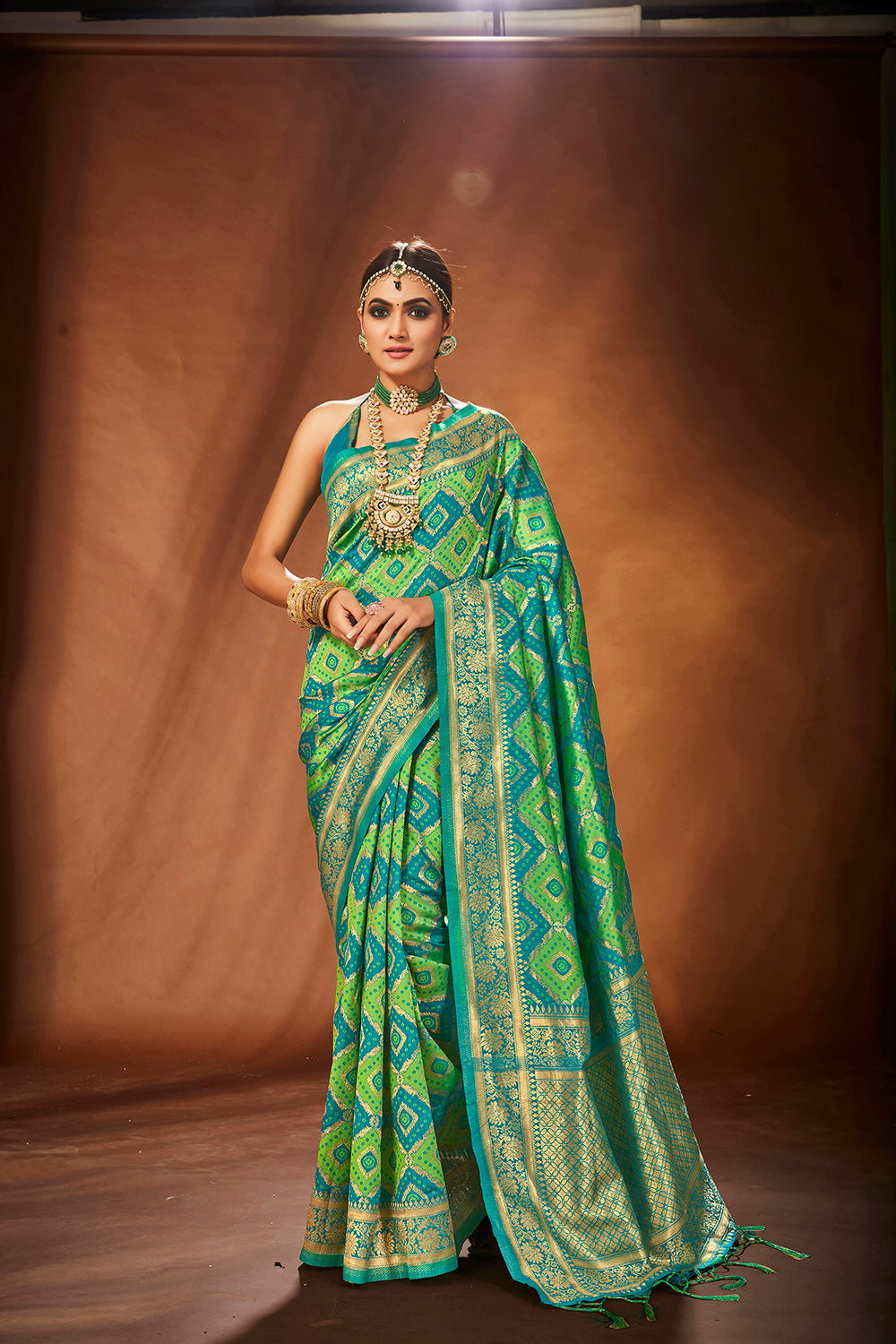 Green Banarasi Art Silk Woven Saree