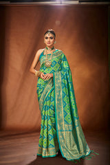 Green Banarasi Art Silk Woven Saree