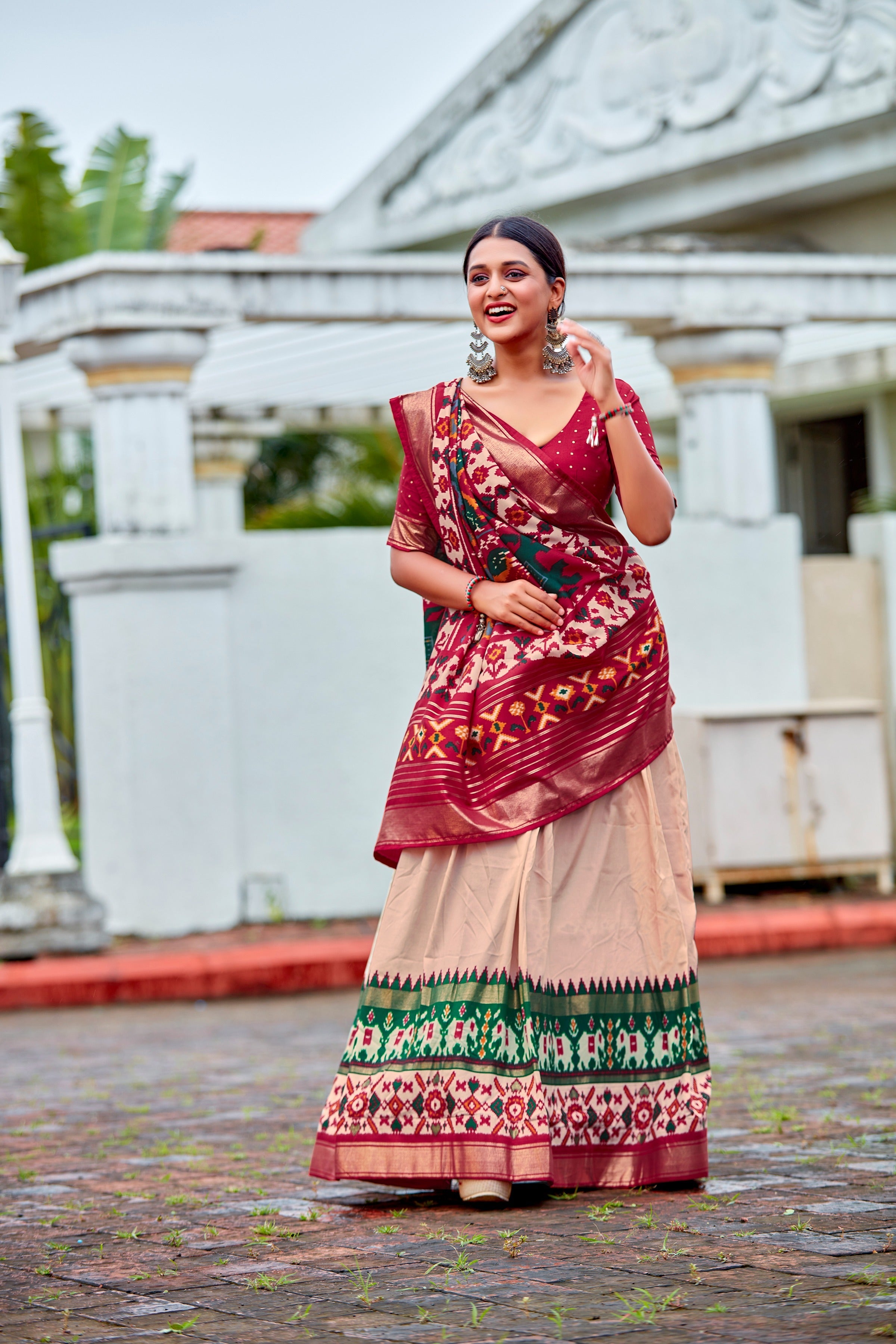 Cavern Pink Readymade Indian Cotton Silk Lehenga Choli Set for Women With Designer Blouse and Dupatta For Wedding