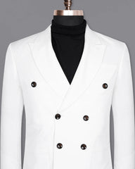 White Men's Two Button Dress Party Solid Suit Jacket Notched Lapel Slim Fit Stylish Blazer