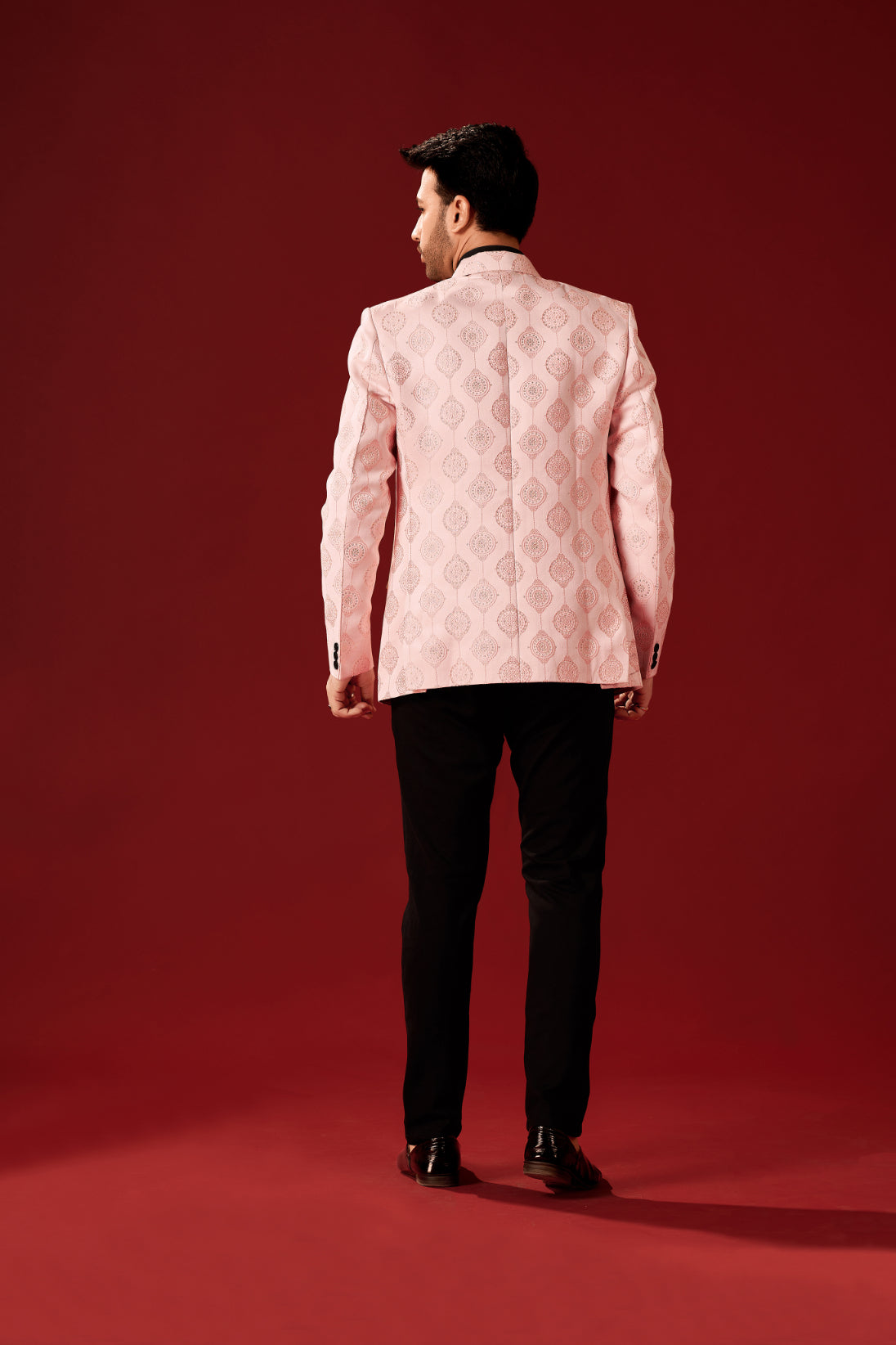 Veste de costume de soirée à deux boutons pour homme Cavern Pink Blazer élégant à revers crantés Slim Fit