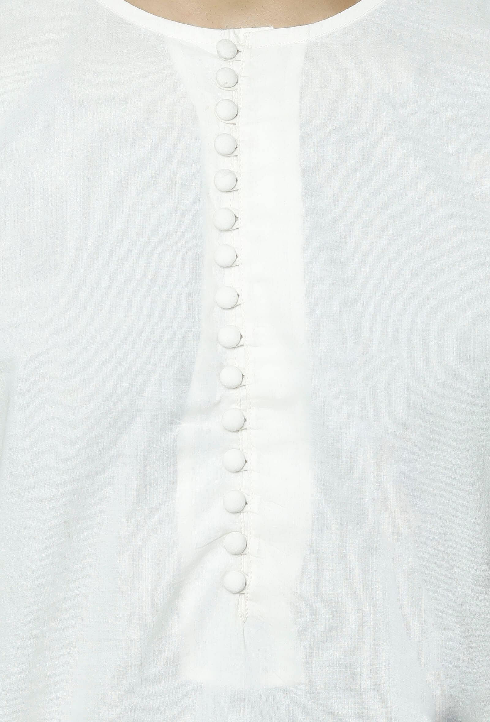 Ensemble pyjama Kurta en coton blanc uni pour homme