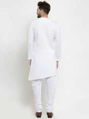 Ensemble pyjama Kurta en coton uni avec tunique blanche pour homme