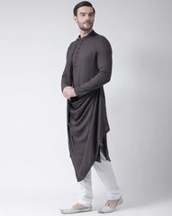 Men's Black Cotton Kurta Pajama Set