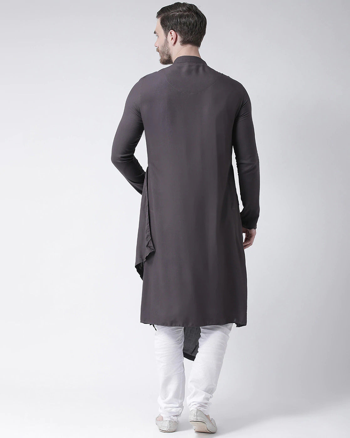 Men's Black Cotton Kurta Pajama Set