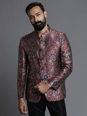 Ensemble pyjama Kurta en coton tissé marron pour homme