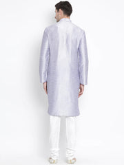 Men's Lavender Solid Tunic Cotton Kurta Pajama Set