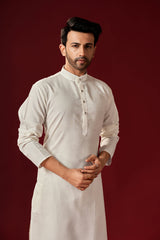 Men's White Tunic Cotton Kurta Pajama Set