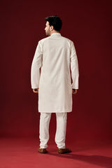 Men's White Tunic Cotton Kurta Pajama Set