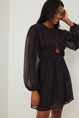 High Frill Neck Dress