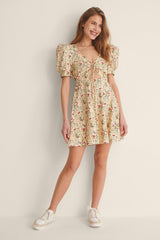 Multi Tie Front Cotton Dress