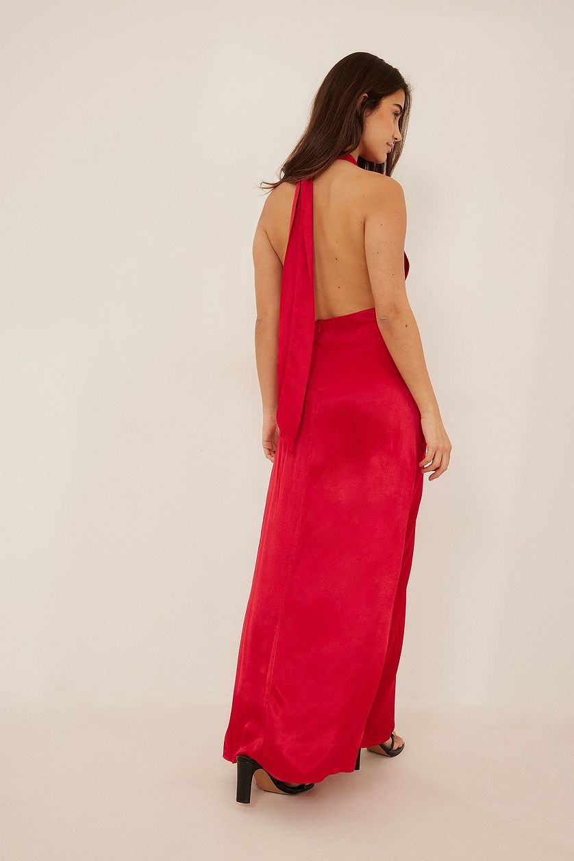 Twist Neck Maxi Dress