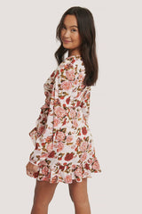 Wrapped Flounce Mini Dress