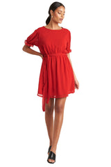 Short Sleeve Chiffon Dress