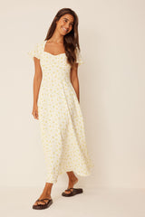 Short Sleeve Sweetheart Neckline Dress